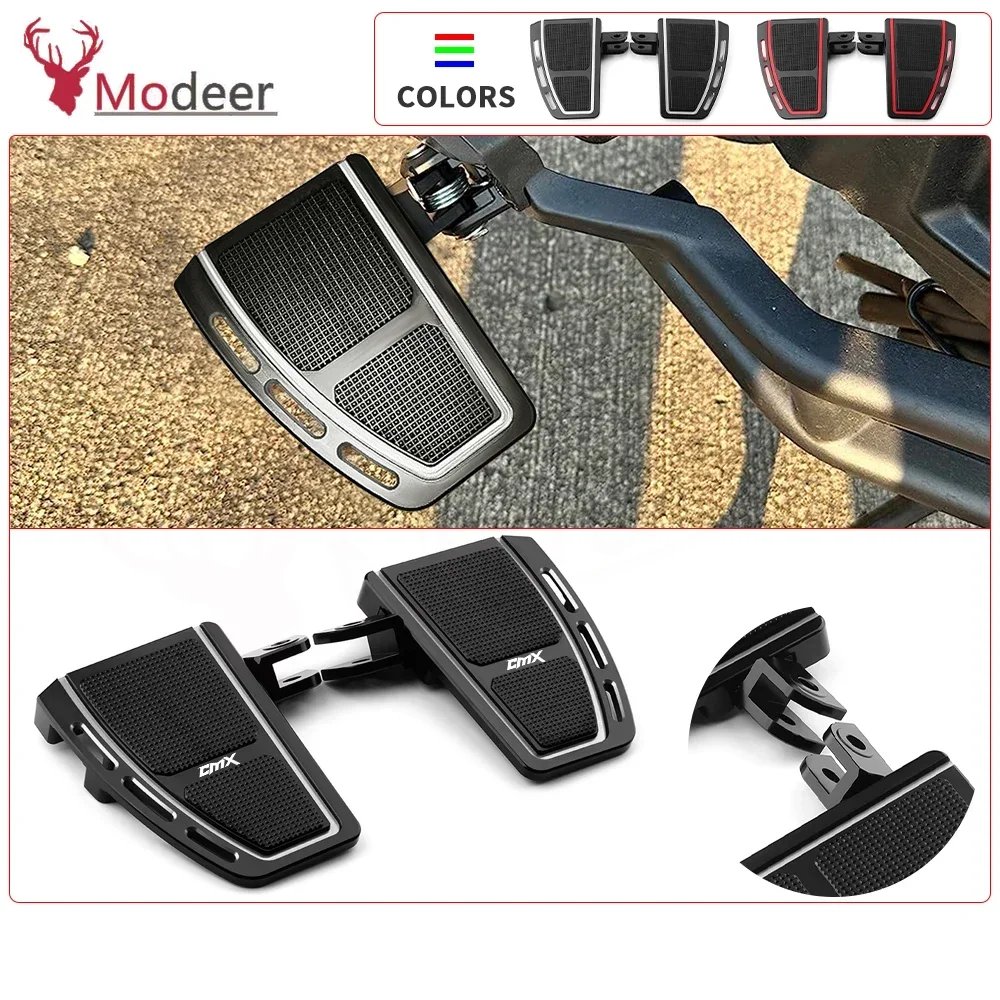 Motorcycle CNC Aluminum Wide Footpeg Front Rider Foot Pegs Rest Footboards Enlarger Pedals For Honda Rebel CMX1100 CMX 1100