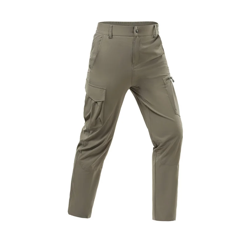 Spring Summer Men's Casual Cargo Pants Workout Joggers Sports Stretch Sweatpants Hiking Tactical Pant with Multi Pockets Trouser