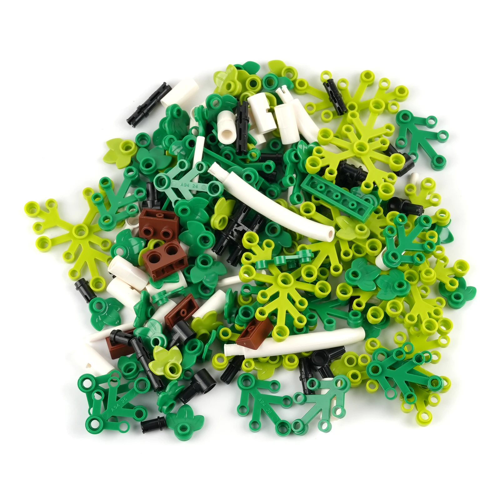 

152 шт. MOC строительные блоки садовая ферма сцена белое тополь дерево цветок растение креативное украшение кирпичи сборка игрушки в подарок