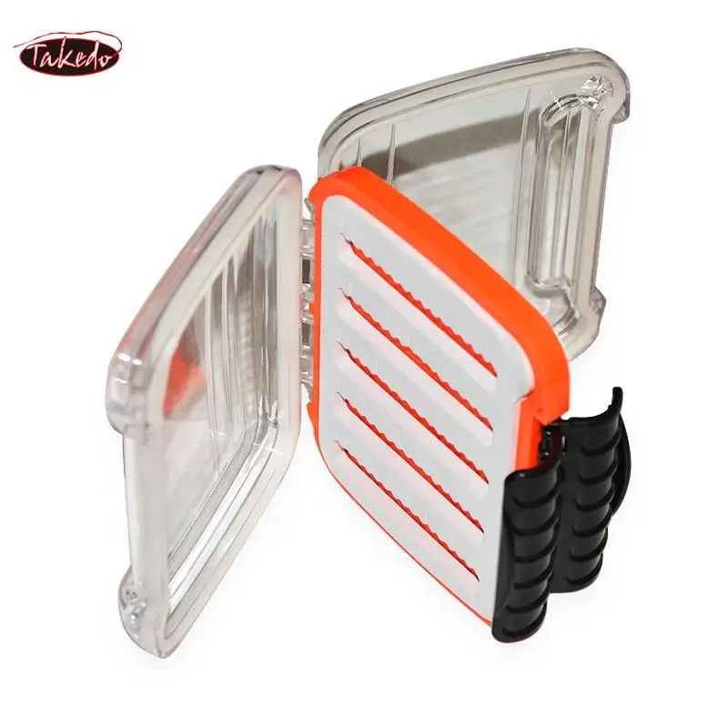TAKEDO LF07 Waterproof Carp Fly Fishing Hook Accessories Storage Box 12.5CM Double-Sided Available Fly Fishing Lure Storage Box
