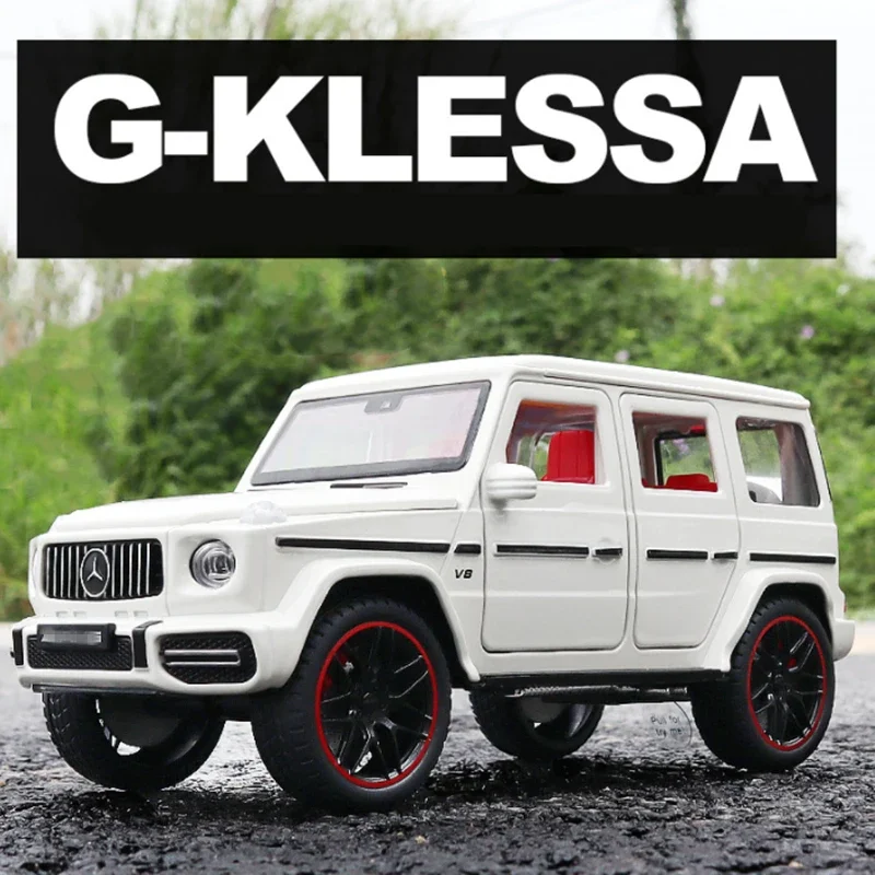 

1:24 Benzs G63 G65 SUV Alloy Car Model Diecast Metal Off-road Vehicles Car Model Simulation Sound Light Collection Toy Gift