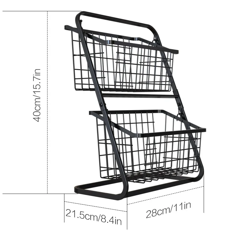 

Customizable Kitchen Vegetable Storage Shelf, Black Floor To Ceiling Multi-layer Vegetable Rack, Household Vegetable And Fruit S