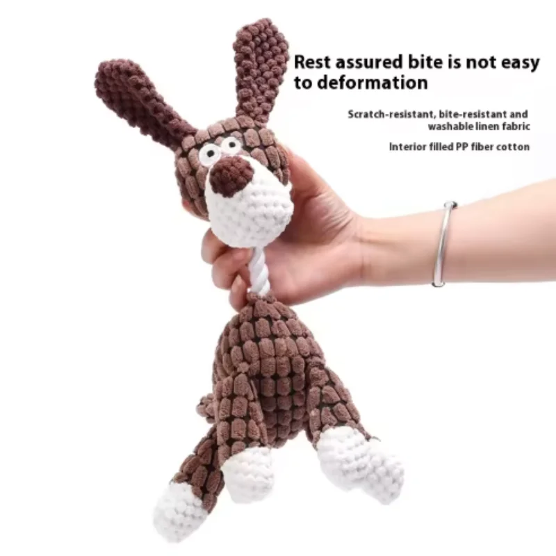 Strapazierfähiges Haustier-Hunde-Plüschtier für kleine Rassen – quietschendes Kauspielzeug in Tierform für Chihuahua Yorkshire Bichon Welpen – Detail 18