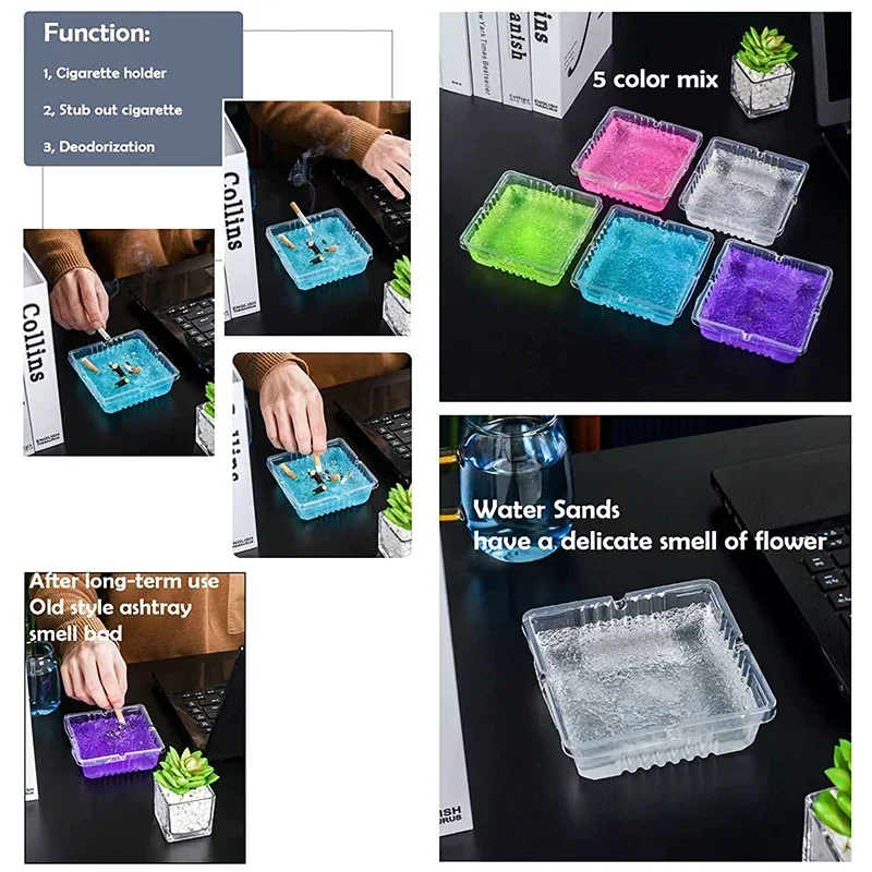 25PS Disposable Ashtray Smoke Removal Sand Remove Smoke Smell Family Convenient Disposable Practical Ashtray fumadores ashtrays