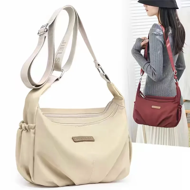 

Korean Simplified New Moon Bag Fashionable Design Wheat ear Cross Body Bag Versatile High end Single Shoulder Dumpling Bag