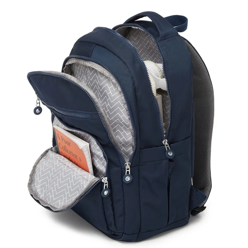 

Рюкзак Nesitu A4 для мужчин и женщин, большой вместительный рюкзак для ноутбука, водонепроницаемый школьный рюкзак, легкий, синий, фиолетовый, черный, хаки, белый, M1126