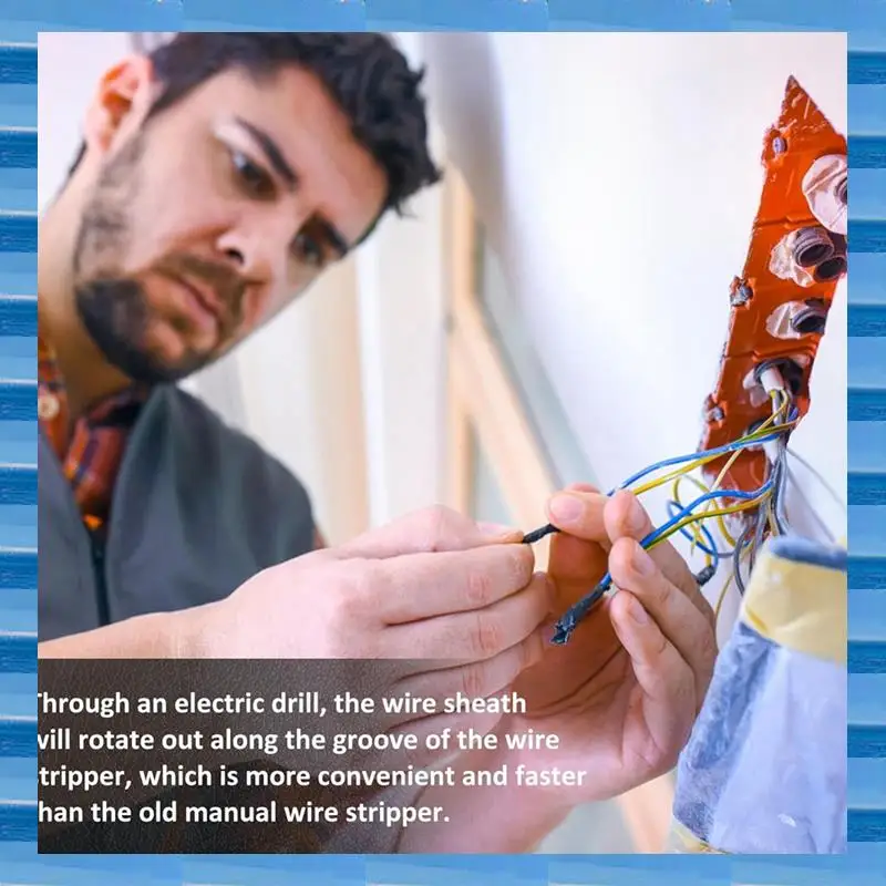 

Wire Stripper, Metal Cable Stripping Tool, With Post, Electric Wire Peeling Stripper, (6.0 Square Meters) Easy To Use