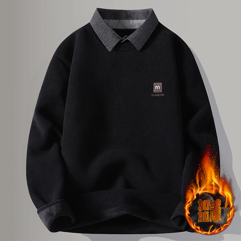 الخريف موضة سترة الرجال الملابس البلوز الرجال الشارع الشهير عادية متماسكة الرجال لاعبا الربيع الذكور البلوز بلون #3