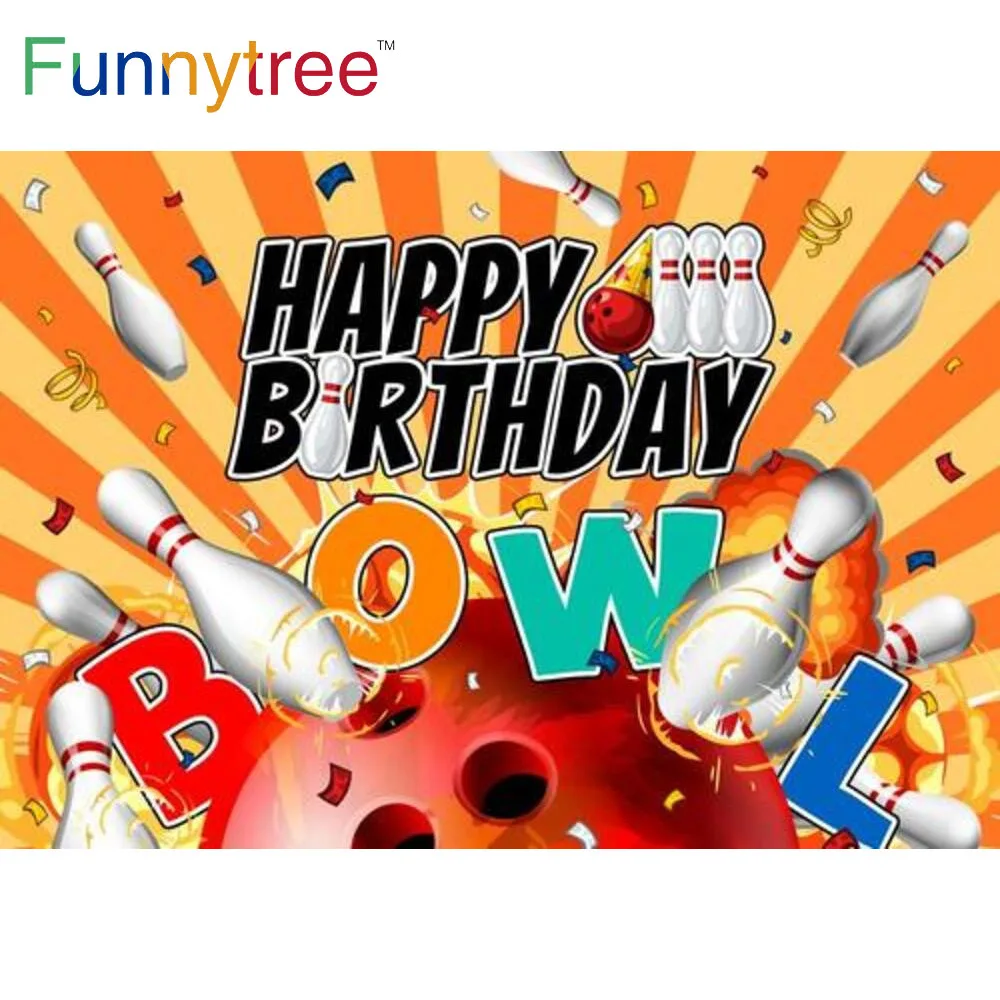 

Фон Funnytree для темативечерние в стиле игры в боулинг с днем рождения детский душ фитнес семейный развлекательный Декор Фон для фотосессии