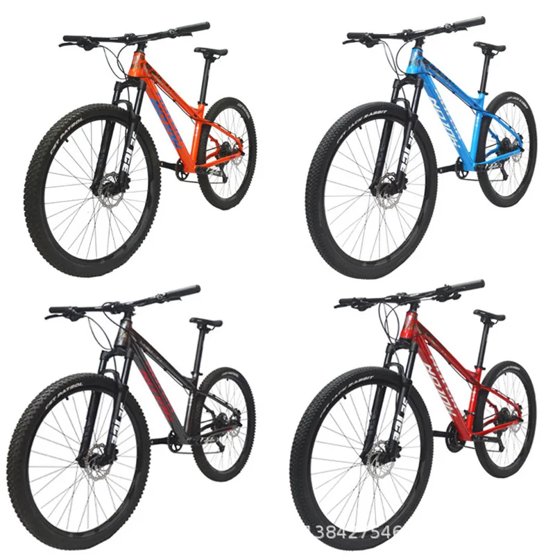 27.5 Inch Mountain Bike Variable Speed Adult Bicycle For Men with 9 Speeds Disc Brakes and Lock Out Front Suspension Bicycles