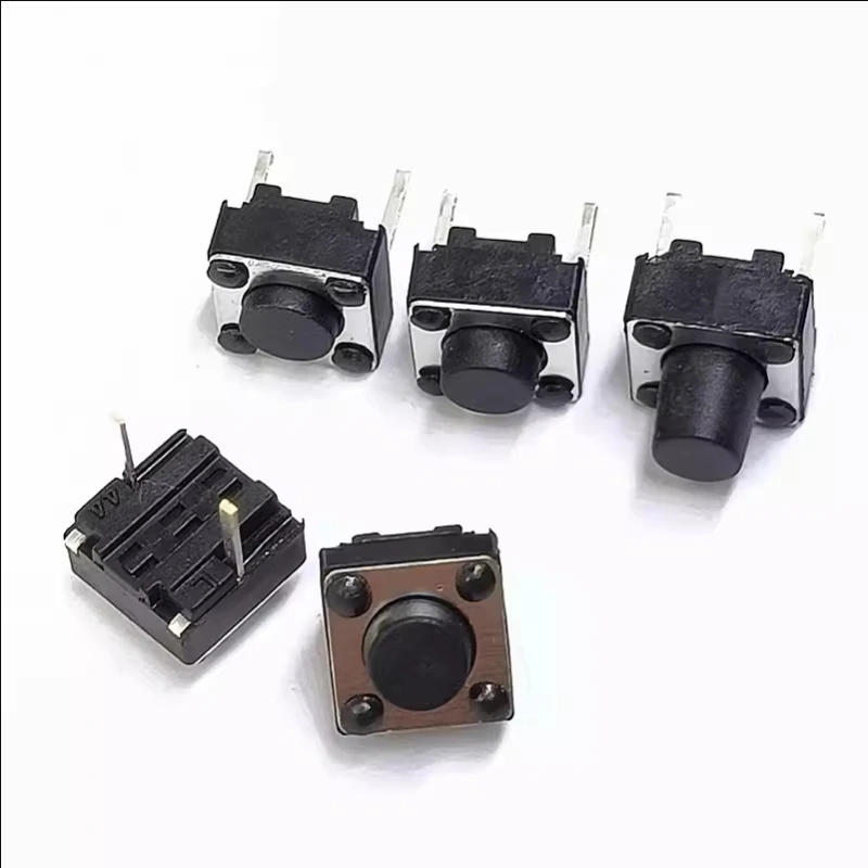 Tact Push Button Switch 12V Copper 2PIN DIP2 SMD Micro Switch 6X6X5 4.3 5 5.5 6 7 8 9 10 11 12MM TV Toys Home Use Button