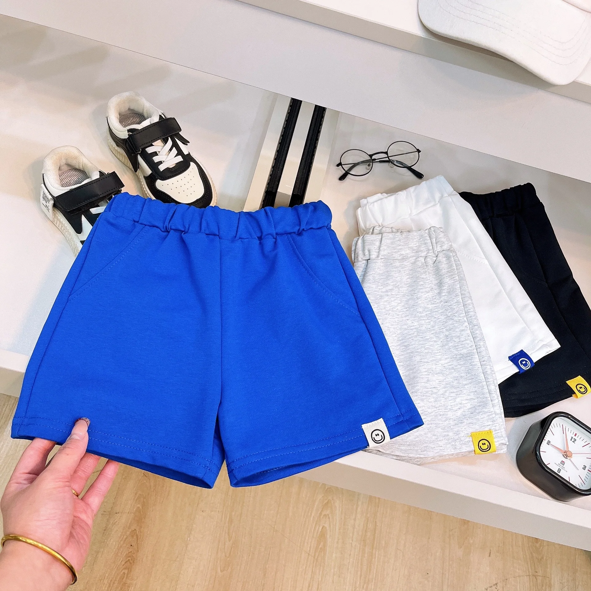 

2026 Summer New Children Casual Shorts Solid Toddler Girls Loose Shorts Fashion Boys Thin Sports Shorts Cotton Kids Clothes