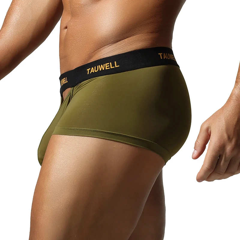 Herren-Unterhose, Eisseide, hohe Elastizität, eng anliegend, niedriger Bund, modisch, einfarbig, hohles, dünnes, atmungsaktives Mesh-Design – Detail 15