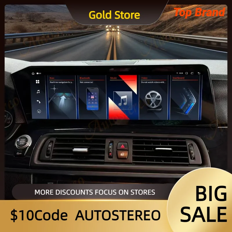 2025 Style 14.9 Inch Android 14 Carplay For BMW 5 F10 F11 F18 Car Multimedia Player GPS Navigation Auto Radio Screen Head Unit