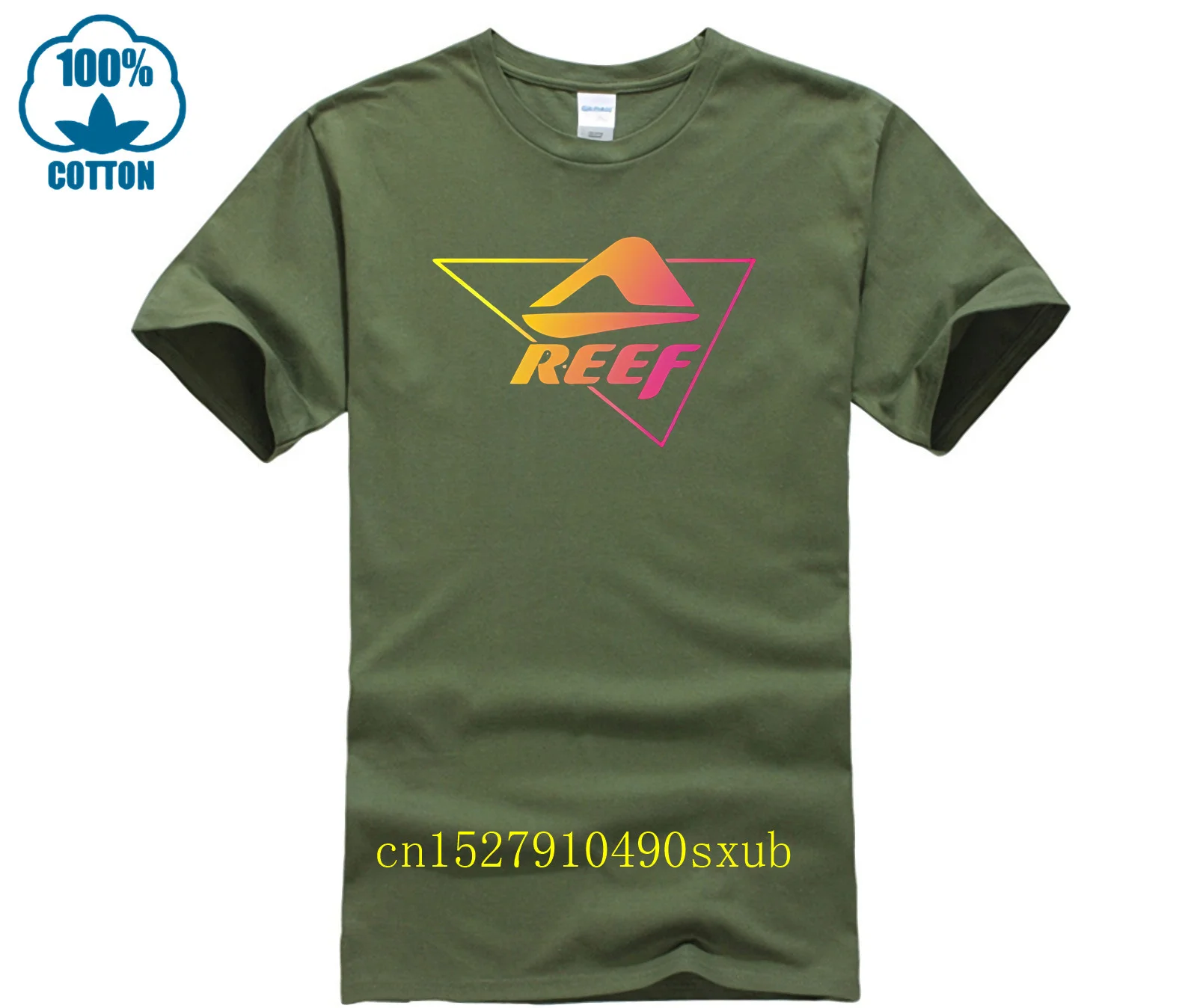 Reef Men's Photo T-Shirt Brand Style Short Sleeve Cheap Sale 100 % Cotton Tee Mens Print T Shirt Cotton Tee