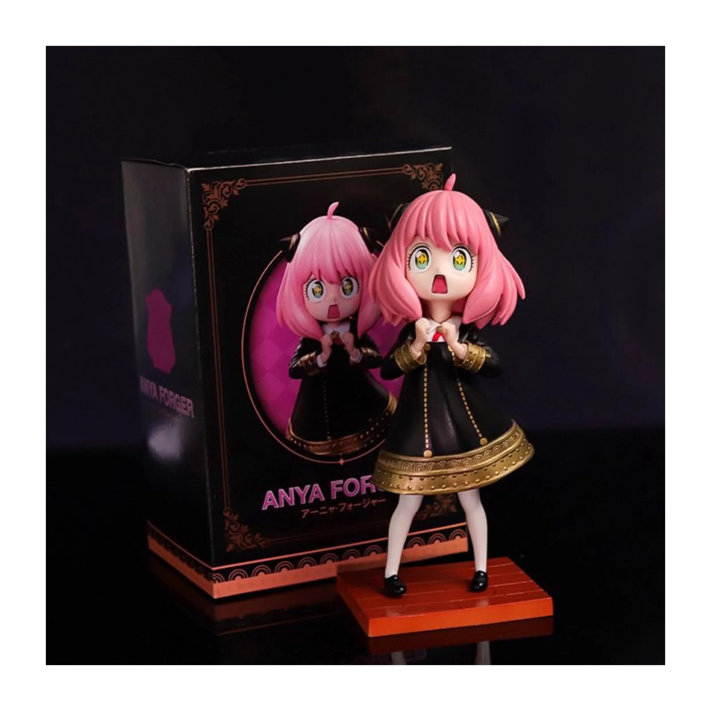 18CM Anime SPY Family Anya Forger Figure Star Eye Wakuwaku Cute Standing Model Toy Gift Collection Action Figure