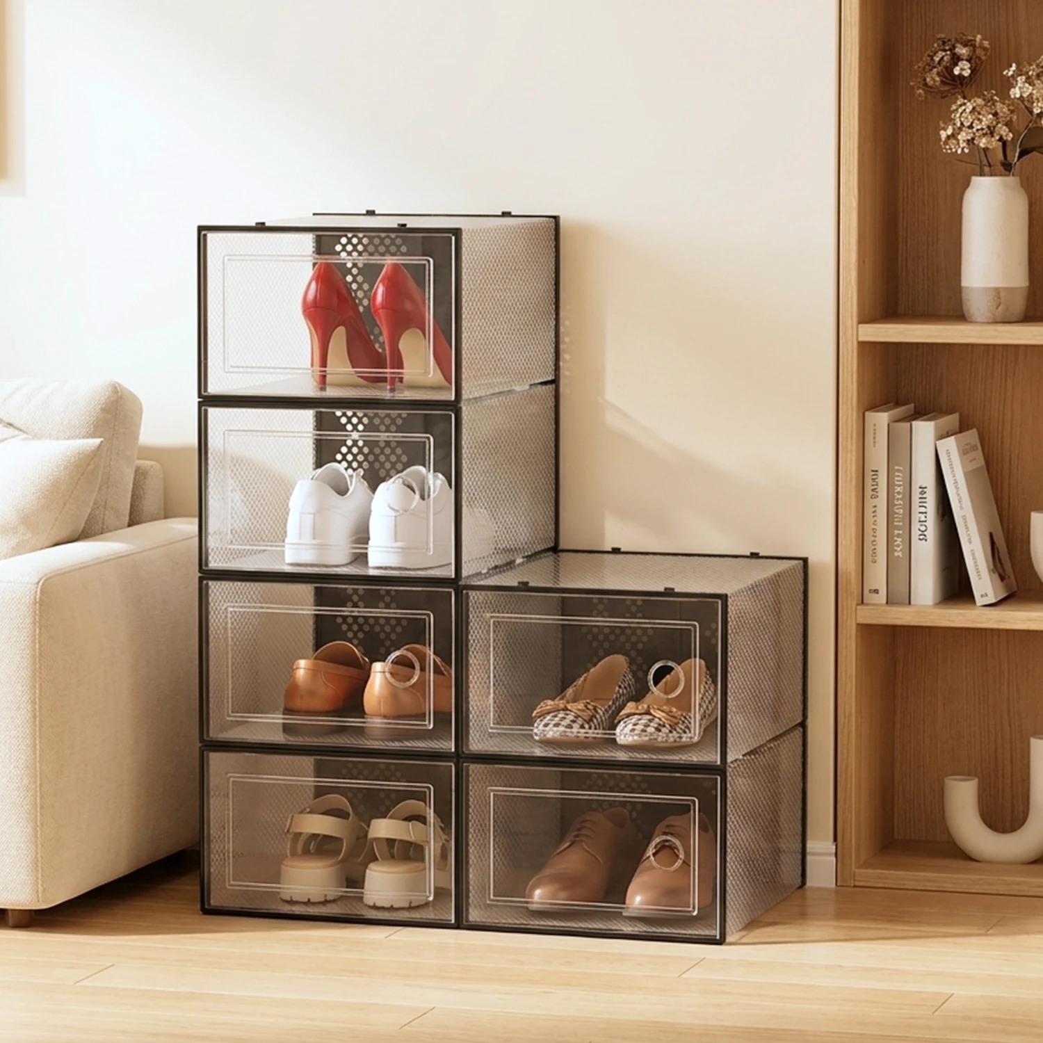 Caja de zapatos transparente g - Shoe Box Display reseña y precio