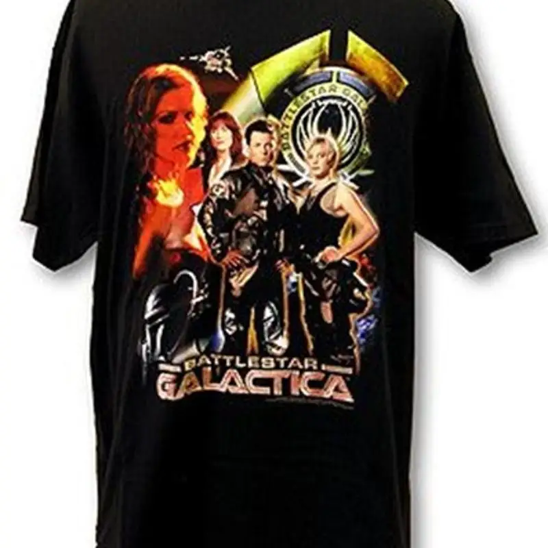 New Battlestar Galactica TV Series Cast Collage T-Shirt NEW UNWORN