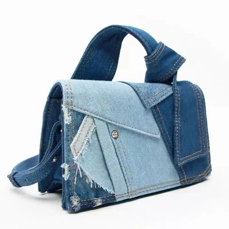 Nuove borse a tracolla a spalla singola in Denim borsa a tracolla portatile di nuova moda di tendenza borse a tracolla versatili da viaggio