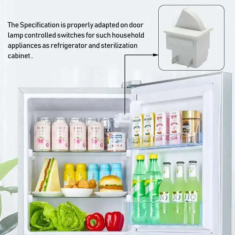 HC-050K.4 2.5A 250VAC استبدال جزء الثلاجة أجزاء الثلاجة المطبخ 1NC 1NO Refrigerator2 دبوس مفتاح ضوء المصباح الباب