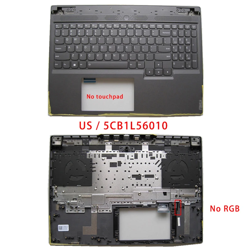 جديد لينوفو ليجيون سليم 5 16APH8 / 16IRH8 2023؛ استبدال ملحقات الكمبيوتر المحمول Lcd الغطاء الخلفي أو لوحة المفاتيح الأمريكية/السفلي 5CB1L56004