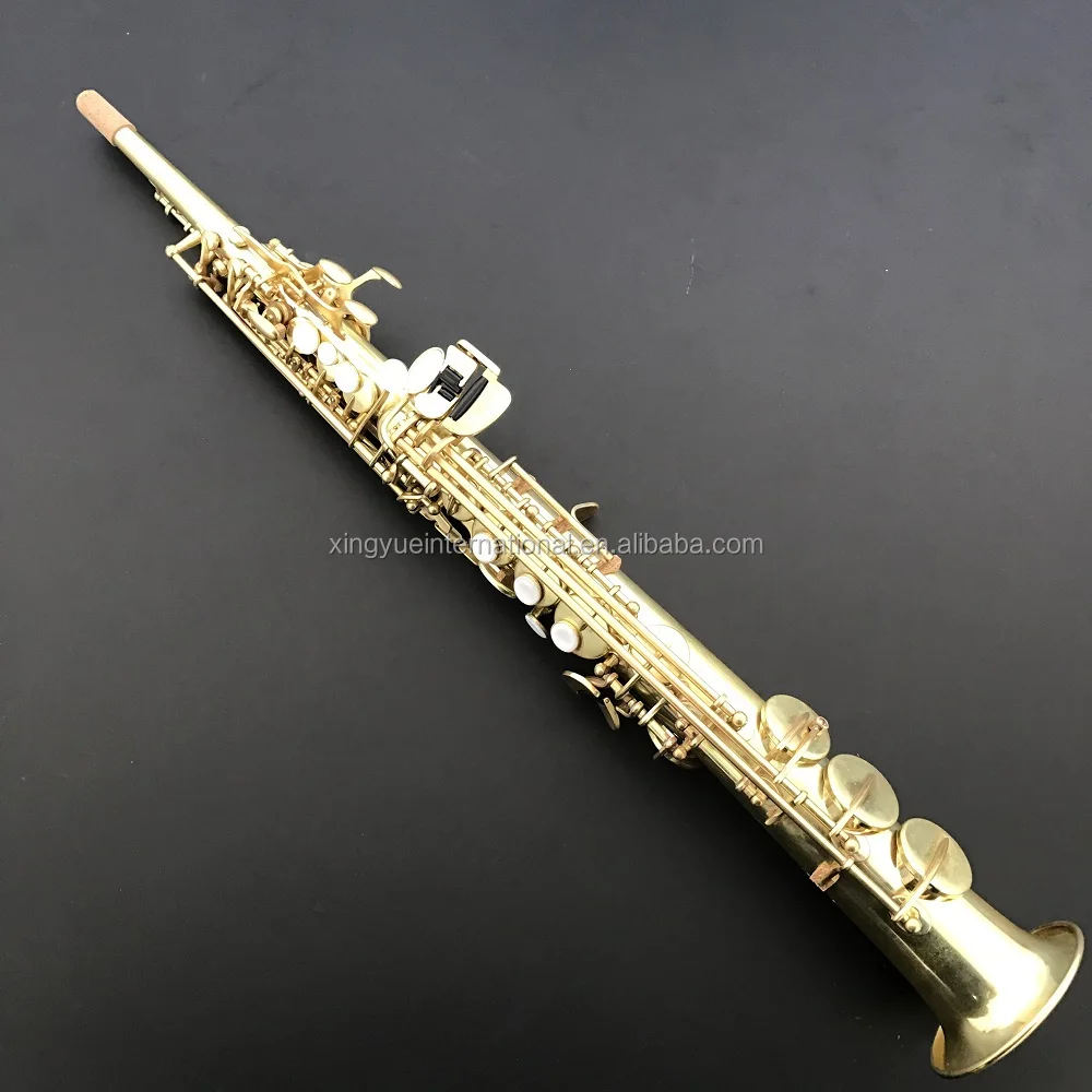 Raw Brass Surface soprano Saxophone