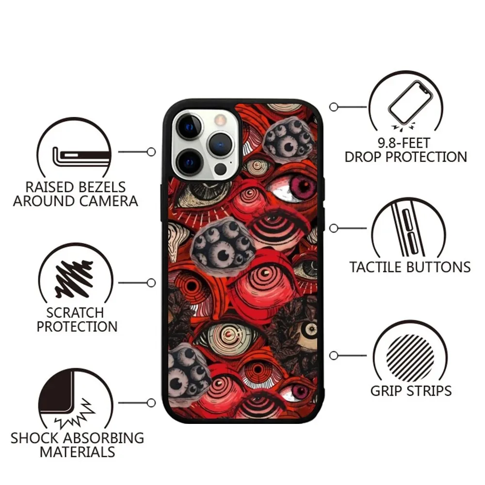 Scary Red Evil Demon Eyes Phone Case Strong Magnetic For IPhone 15 14 13 Pro Max 11 12 Mini For Magsafe Wireless Charging