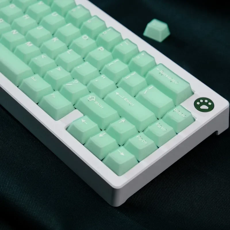 

ECHOME Green Jade Theme Keycap Full Set PBT Dye Subbed Anime Keyboard Cap Cherry Profile Key Cap for Mechanical Keyboard Gift