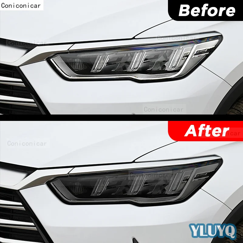 For 2024 2025 BYD SONG PRO TPU Car Exterior Headlights Anti-Scratch Protective Film Cover Headlamps Repair Accessories Sticker