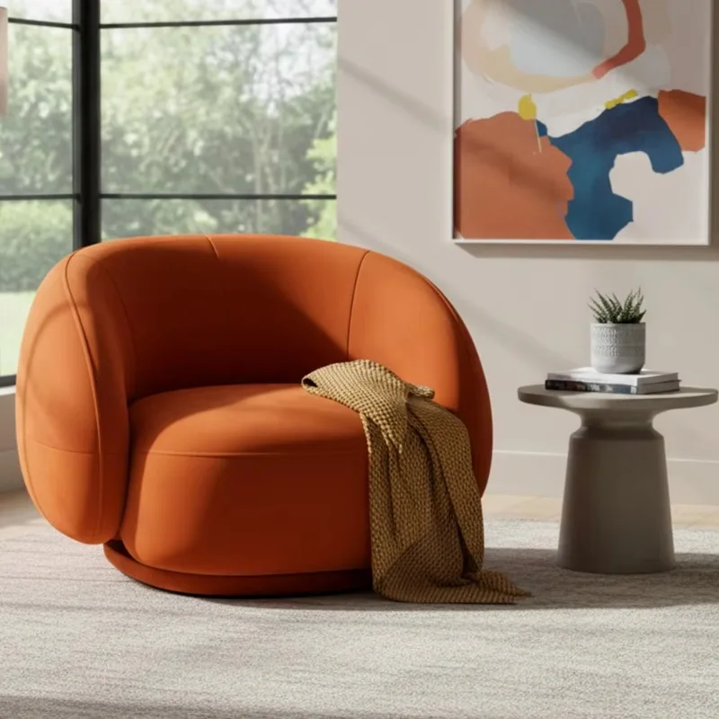 

Simple luxury velvet single sofa chair Office living room home decoration Nordic design small space comfortable seating