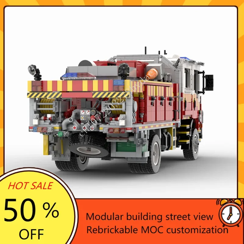 3701PCS MOC CityTransportation Australian Rural Tanker Fire Truck Model Custom Puzzles  Educational DIY Creative Puzzle Toy Gift