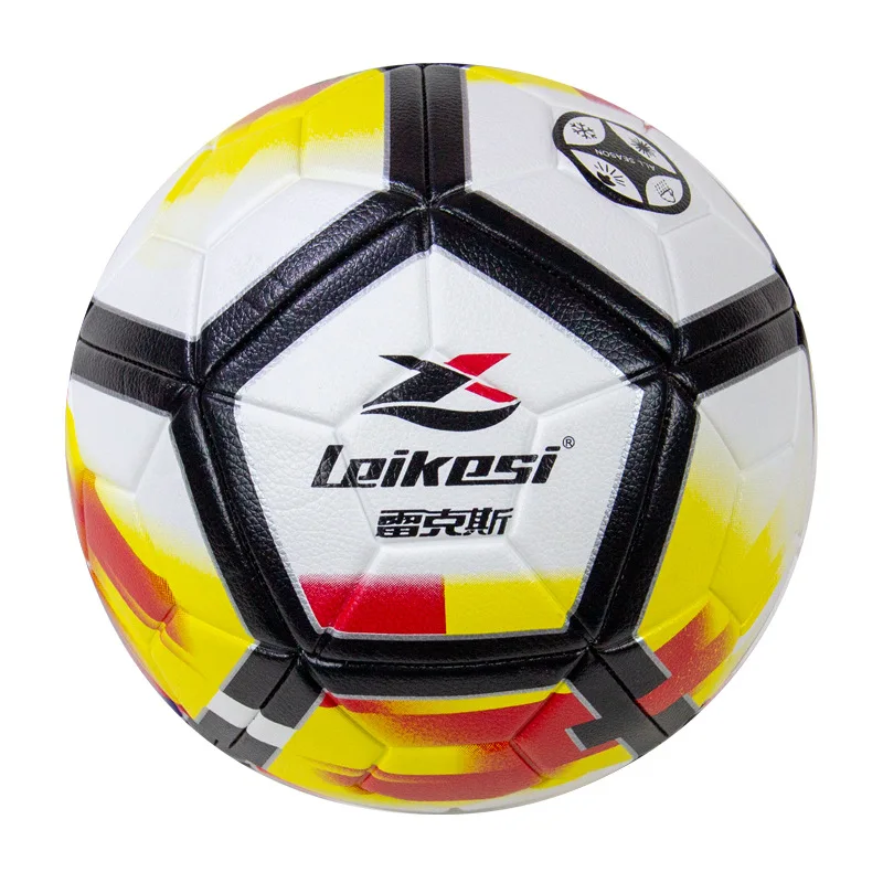 Standard Soccer Ball PU Machine-sewing Waterproof Kicking Resistant Football Adults Indoor Outdoor Group Training Footy Ball