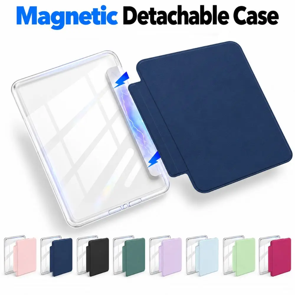 Magnetic Detachable E-Reader Case Acrylic Shockproof Folio Cover Wear Resistant for Kindle 11th Generation 6 Inch 2024/2022