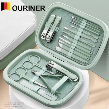 2023ใหม่18 in 1มืออาชีพชุดอุปกรณ์แต่งเล็บสแตนเลสกรรไกรตัดเล็บชุดความคิดบรรจุชุดทำเล็บกรรไกรแต่งหน้า