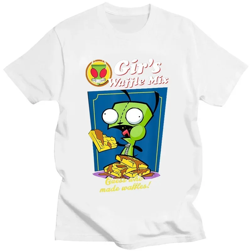 Cute Cartoon Invader Zim Invader Gir Graphic Tshirt Zim Image T Shirt Men woman Retro Tee Shirt Fashion Shirt Streetwear Tops