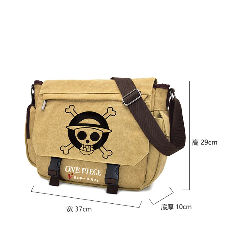 Cartoon Anime Luffy 5 Gear Crossbody Bag Vontage Canvas Large Capacity Tote Bag For Men Women Printed Luffy Nika Shopping Bag