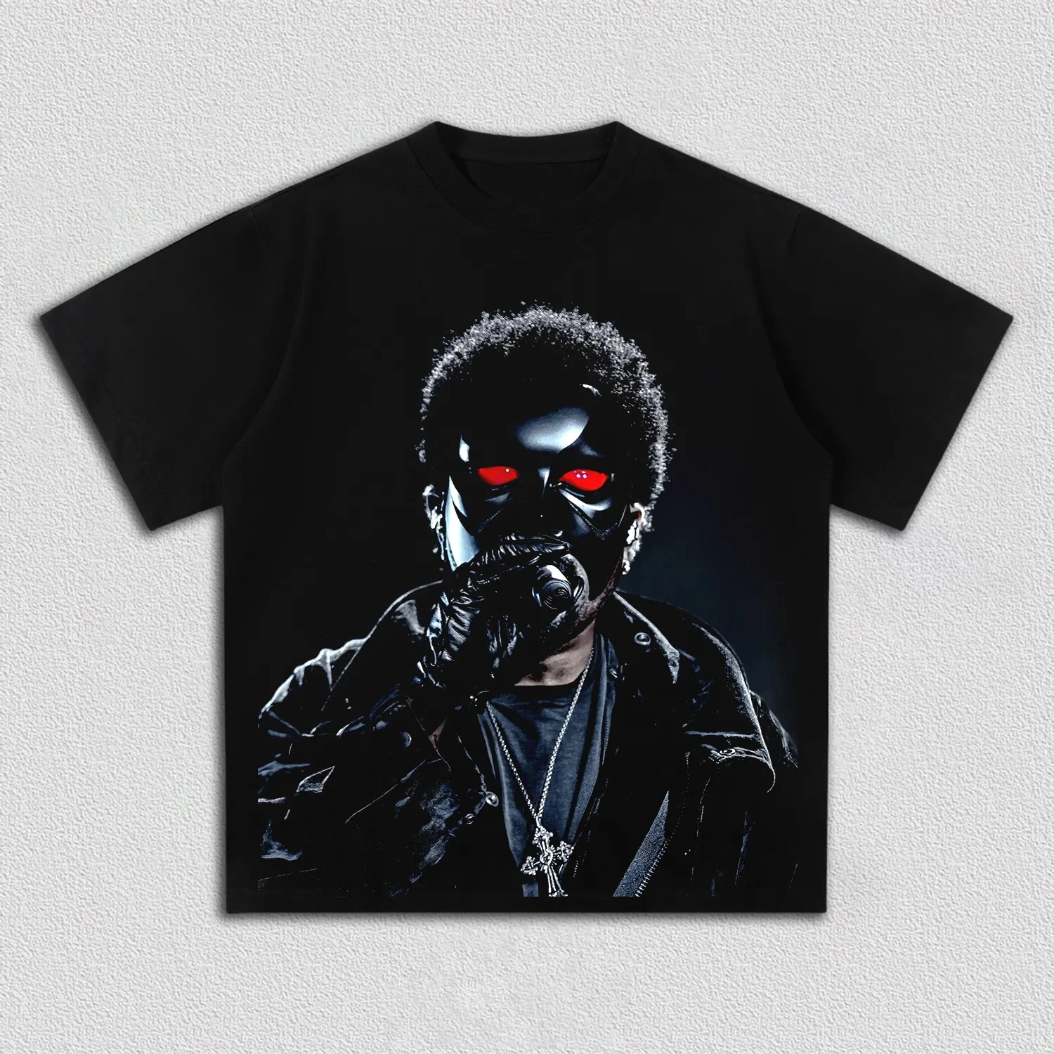 Singer The Weeknd Middle Finger Graphic Printed T-shirt Men and Women Cotton T-shirt Men's T-shirts 2026 Summer New Men‘s Tops