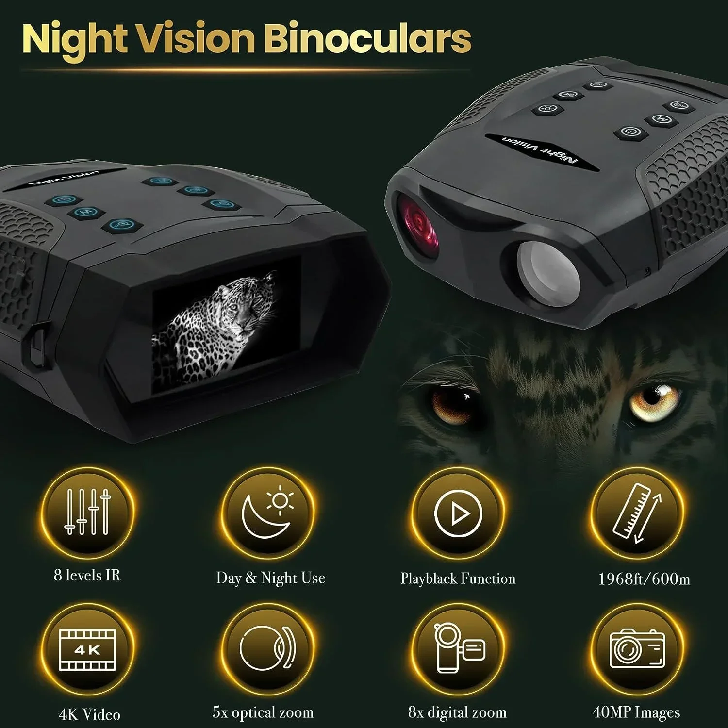 

2026 Digital Infrared Monocular Night Vision Hunting Thermal Imaging Night Vision Camera IR Monocular Scope Glasses For Hunt