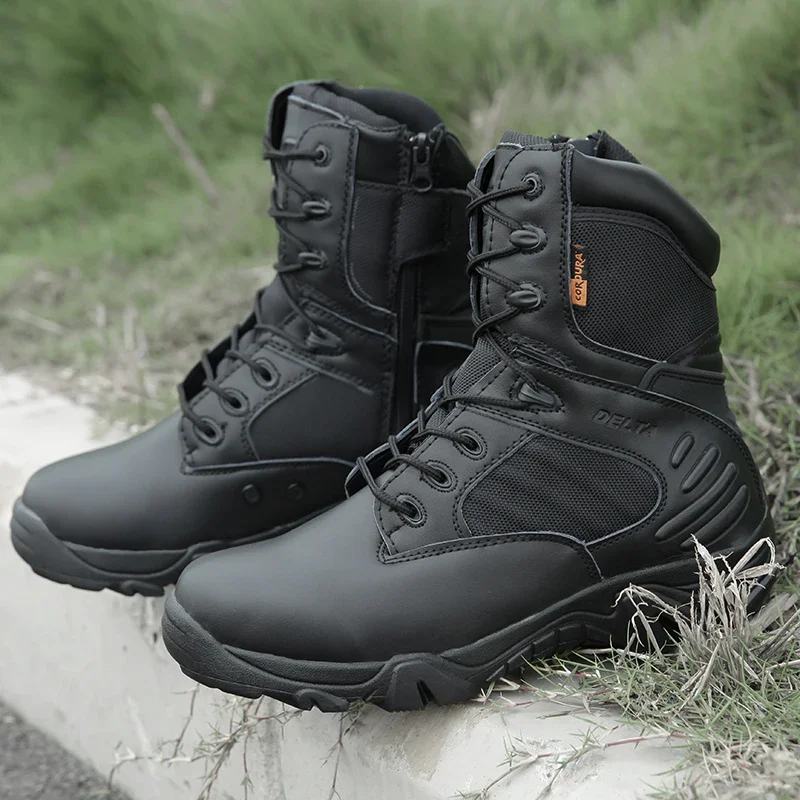 Men Desert Tactical Boots Mens Work Safty Shoes Special Force Waterproof Boot Lace Up Combat Ankle Boots Big Size