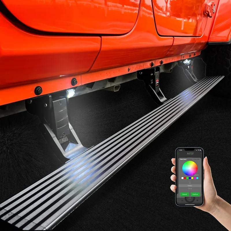 High Quality Aluminum Automatic Retractable Side Steps Fit JL 4-Door 4X4 SUV