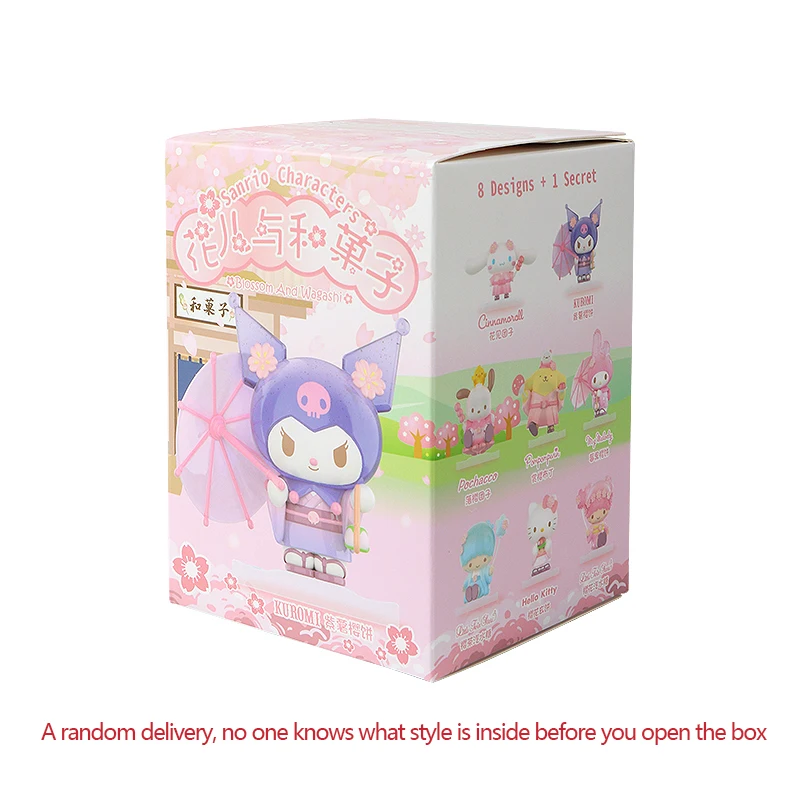 Sanrio Series Blind Box Kuromi Cinnamoroll Hello Kitty Melody Pocahcco Figure Toys Flowers And Fruits Doll Collection Cute