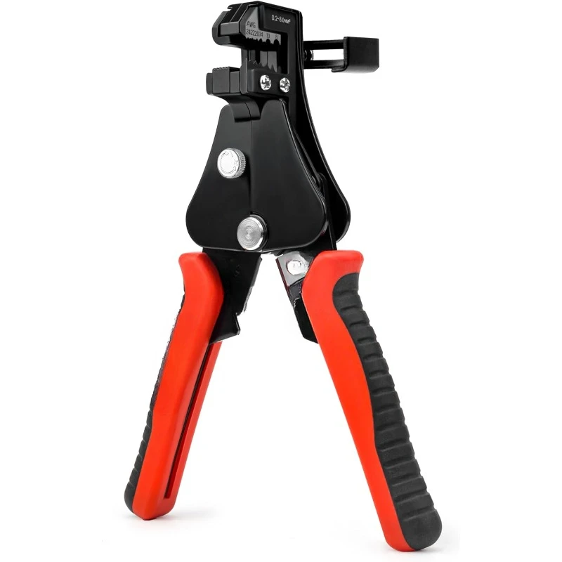 Automatic wire stripper/wire cutter, adjustable wire stripping tool for 8-24 AWG solid and stranded wires