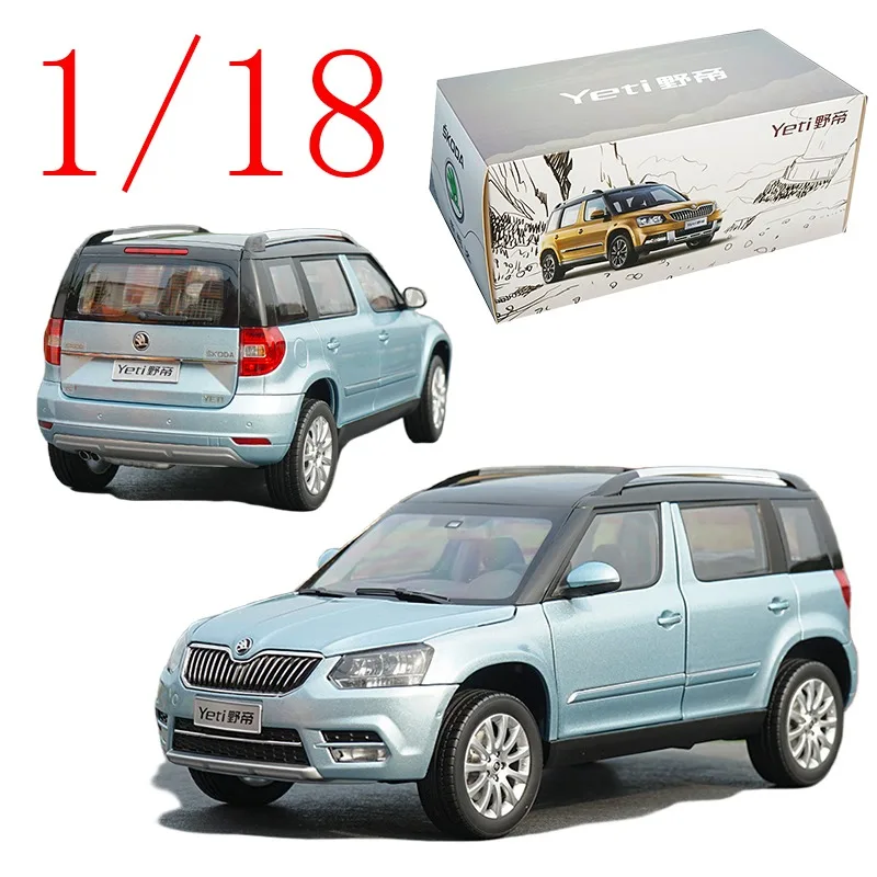دييكاست 1/18 مقياس SAICVOLKSWAGEN سبيكة نموذج سيارة SAICVOLKSWAGEN سكوداييتي SUV مدينة الأزرق اللعب المركبات لعبة للهدايا الصندوق الأصلي