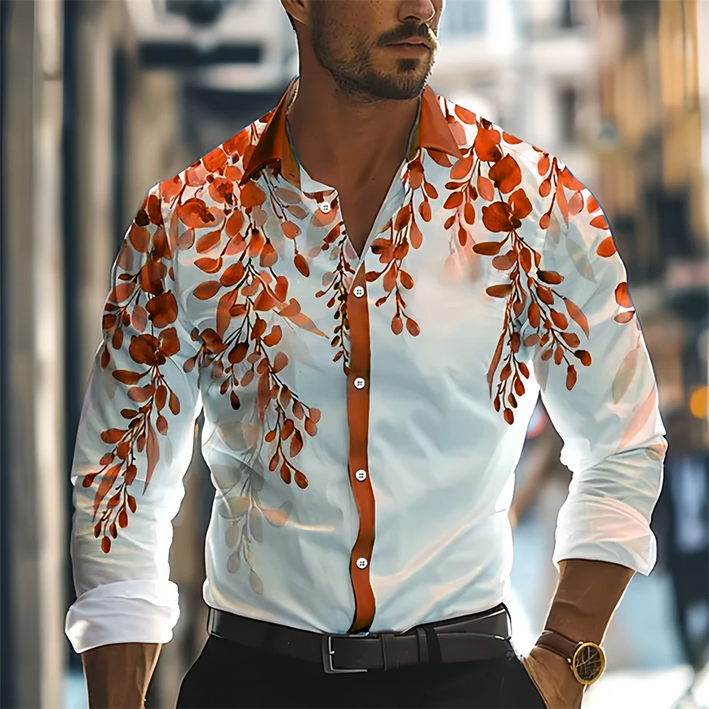 New Men\'s Shirt Business Casual Vacation Street Shopping Daily Home Shirt XS-5XL