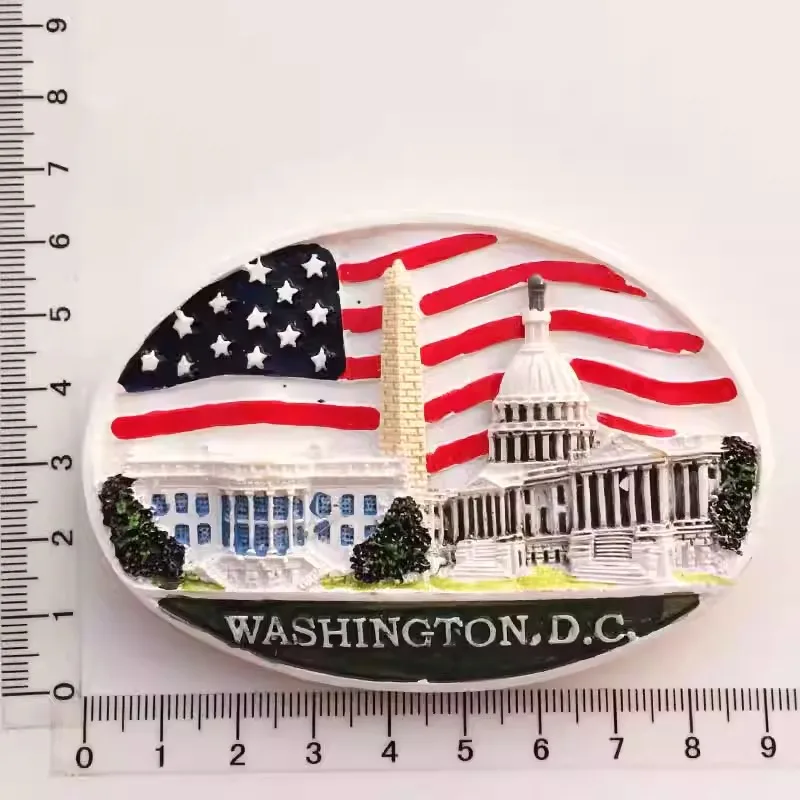 White House Flag Disk Souvenir Creative Crafts Refrigerator Sticker Gift Home kitchen decor