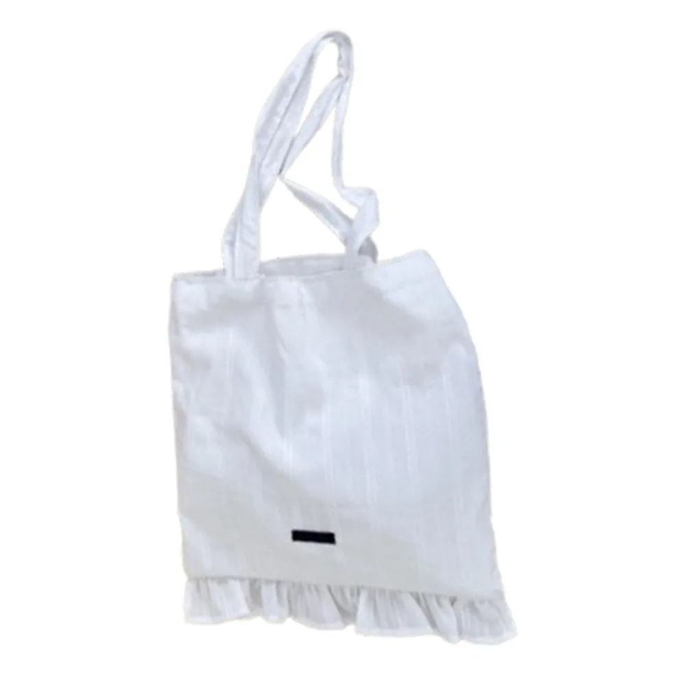

Ins Women's Shoulder Bags Portable Handbags Lace Shopping Bag with Lace Large Capacity Handheld Tote Bags Everyday Use