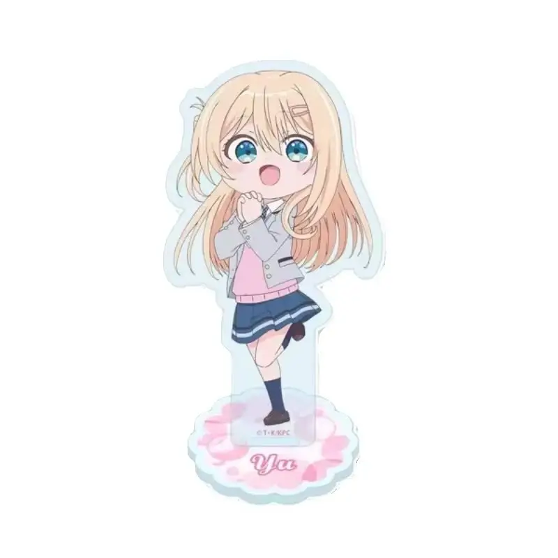 Anime I Made Friends with the Second Prettiest Girl in My Class Q-style Acrylic Stand Model Plate Keychains Desk Decorations