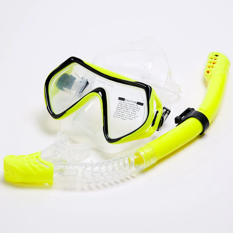 Diving goggles snorkeling mask silicone swimming goggles suit men and women full dry snorkel adult large frame diving glasses