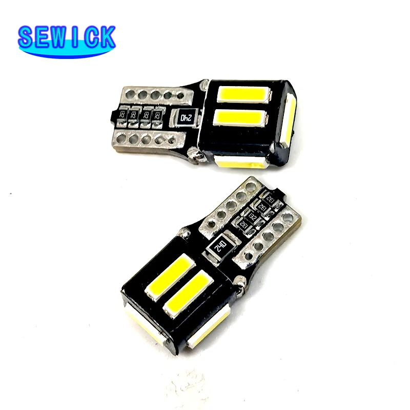 

100Pcs T10 LED White Canbus No Error W5w LED signal Lamp Car Parking License Plate Light Dome Trunk interior Lighting