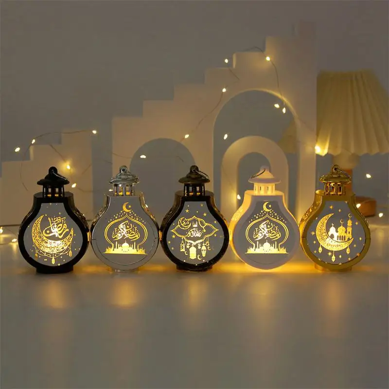 Electronic Candle Arabic Style Useful Decorative Lighting Pear Shaped Candlestick Unique Design Convenient Home Decoration Cozy